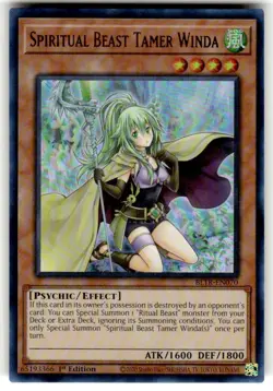 Spiritual Beast Tamer Winda - BLTR-EN070 - Ultra Rare - NM - 1st - Yugioh - Image 1