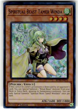 Spiritual Beast Tamer Winda - BLTR-EN070 - Ultra Rare - NM - 1st ed - Yugioh - Image 1