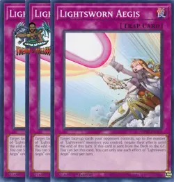 Yugioh! 3x Lightsworn Aegis MP25-EN364 Common 1st Ed NM - Image 1