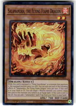Yugioh Salmandra, The Flying Flame Dragon MZMI-EN002 Super Rare - Image 1