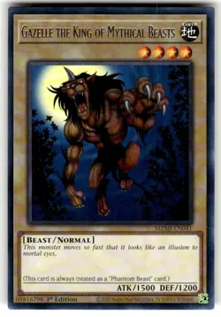Yugioh! Gazelle the King of Mythical Beasts - MZMI-EN041 - Rare - 1st Edition Ne - Image 1