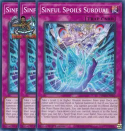 Yugioh! 3x Sinful Spoils Subdual MP25-EN362 Common 1st Ed NM - Image 1