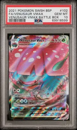 Pokemon Venusaur VMAX SWSH102 Black Star Promo Card PSA 10 Gem Mint 2021 - Image 1