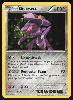 SWIRL Genesect - XY196 - Cosmos Holo - XY Black Star Promo - Pokemon Card - Image 2