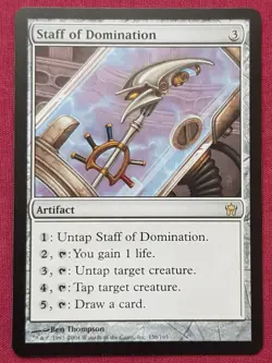 Magic The Gathering FIFTH DAWN STAFF OF DOMINATION artifact card MTG - Image 1