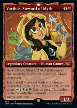 1x Vorthos, Steward of Myth - Showcase - Galaxy Foil NM-Mint, English Unfinity M - Image 1