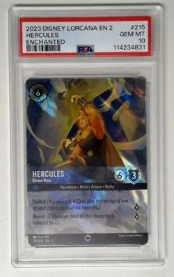 1x V2140: 2023: Hercules: 215/204: Enchanted: PSA: 10: GEM MT: 114234831 Graded - Image 1
