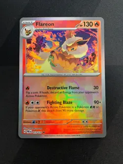 2025 Prismatic Evolutions Flareon Master Ball Reverse Holo Rare #13/131 - Image 1