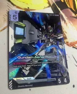 Gundam Card Game Newtype Rising Gundam Aerial Rebuild GD01-067 LR - Image 1