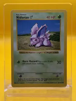 Pokemon TCG Base Set Shadowless Vintage 5-Card Lot Seel, Nidoran, LP-HP - Image 2
