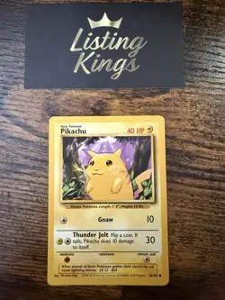 Pokemon TCG Pikachu Base Set 58/102 Regular Unlimited Common Yellow Cheeks 1999 - Image 2