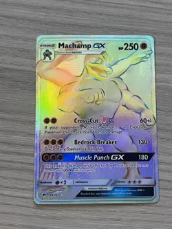 Pokemon Machamp GX 154/147 Sm-Burning Shadows Secret Rainbow Rare Full Art Holo - Image 1