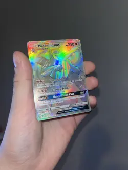 Pokemon Machamp GX 154/147 Sm-Burning Shadows Secret Rainbow Rare Full Art Holo - Image 3