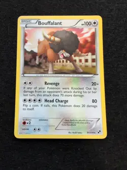Bouffalant - 91/114 - 2011 Rare Black & White Pokemon Card - Image 1