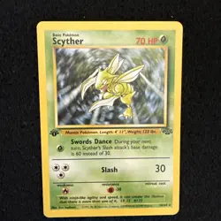 Pokemon Jungle Scyther 26/64 1st Edition Rare WOTC 1999 Pack Fresh - Image 1