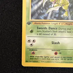 Pokemon Jungle Scyther 26/64 1st Edition Rare WOTC 1999 Pack Fresh - Image 5