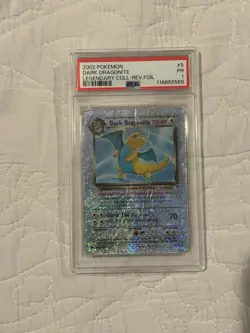 Pokemon Legendary Collections Dark Dragonite PSA 1 Grail - Image 1
