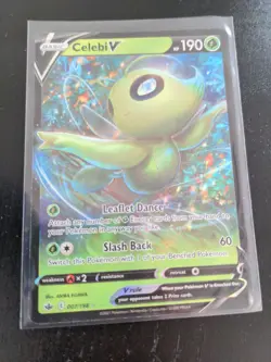Pokemon TCG Chilling Reign Celebi V 007 Full Art Holo Ultra Rare Mint - Image 1