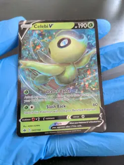 Pokemon TCG Chilling Reign Celebi V 007 Full Art Holo Ultra Rare Mint - Image 2