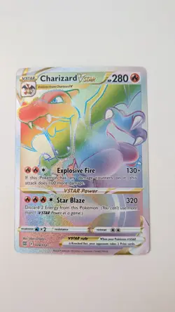 Charizard VStar 174/172 Secret Rare Pokemon TCG SWSH09 Brilliant Stars Mint/Near - Image 1