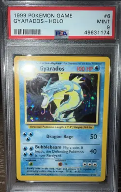 PSA 9 Gyarados Holo 6/102 Base Set Unlimited 1999 POKEMON - Image 1