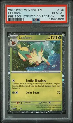 2025 POKEMON SVP EN-SV BLACK STAR PROMO #170 LEAFEON PSA 10 - Image 1