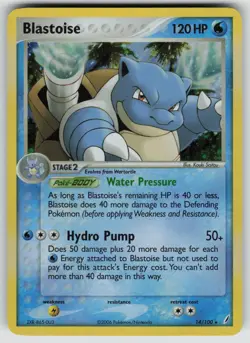 Blastoise (EX Crystal Guardians) 14/100 Holo Deck Exclusives Pokemon LP - Image 1