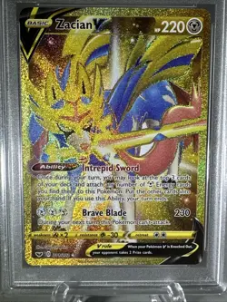 2020 POKEMON SWORD & SHIELD SECRET #211 FULL ART/ZACIAN V PSA 10 - Image 2