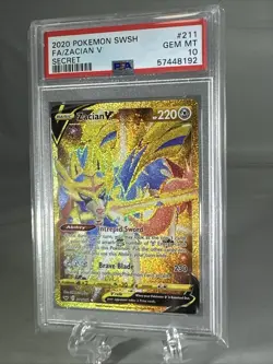 2020 POKEMON SWORD & SHIELD SECRET #211 FULL ART/ZACIAN V PSA 10 - Image 4