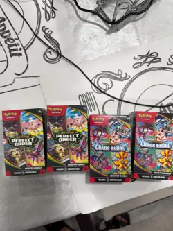 Pokemon TCG Perfect Order & Chaos Rising Booster Bundle Boxes Lot of 4 - Image 1