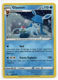 Glaceon SWSH192 Holo Promo Sword & Shield Promo Pokemon Near Mint - Image 1