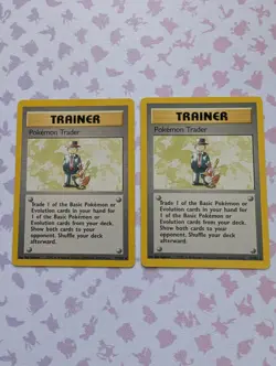 2x Pokemon Trader 77/102 Base Set - Rare Pokemon Card - LP - Image 1