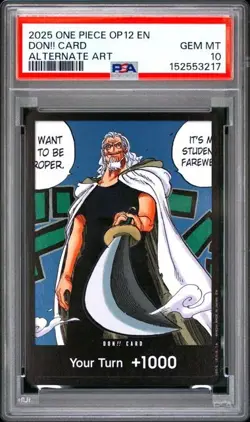 2025 One Piece OP12 EN Don!! Card Alt Art PSA 10 GEM - Image 1