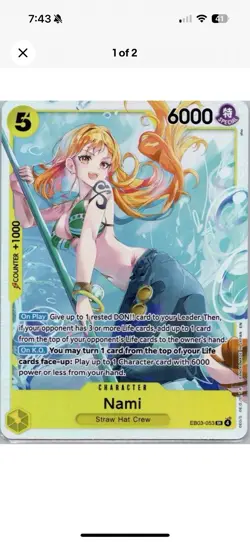 One Piece EB03 Nami SR X2 And Alt Art Nico Robin OP15 X1 - Image 3