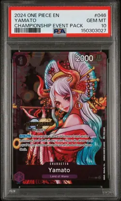 2024 ONE PIECE CHAMPIONSHIP 2024 EVENT PACK #046 YAMATO PSA 10 💎 ENGLISH CARD - Image 1