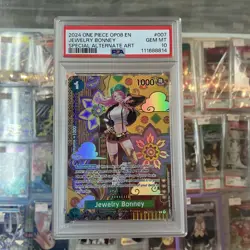 PSA 10 Jewelry Bonney OP08 #007 Special Alternate Art One Piece Card GEM! - Image 1