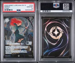 2026 DISNEY LORCANA EN 12-WILDS UNKNOWN #242 MERIDA ICONIC PSA 10 - Image 3