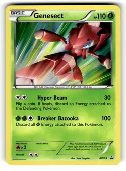 Genesect BW99 Promo Black And White Promo Holo Pokemon Moderately Played - Image 1