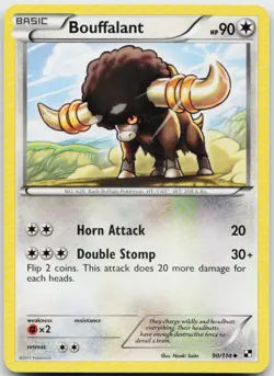 Bouffalant 90/114 Uncommon Black & White Pokemon Near Mint - Image 1