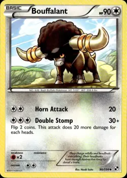 Bouffalant (90) Uncommon Black and White 90/114 NM - Image 1