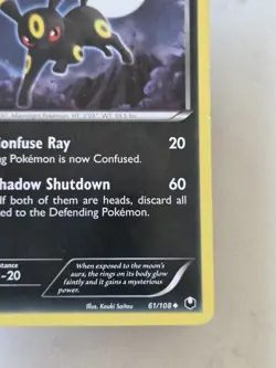 Umbreon Dark Explorers 61/108 Black & White Pokemon TCG Vintage Pokemon - Image 3
