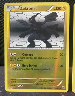 Zekrom 47/114 Black & White Reverse Holo + Zekrom 50/99 Next Destinies Holo Rare - Image 2