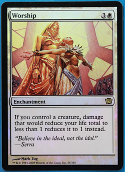 Worship FOIL 8th Edition NM White Rare MAGIC MTG CARD (ID# 502414) ABUGames - Image 1