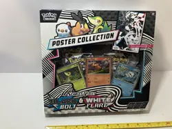 Pokemon Scarlet And Violet Black Bolt And White Flare Booster Box Poster Set NEW - Image 1