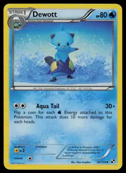 Dewott 30/114 Black and White Uncommon Pokemon TCG NM - Image 1