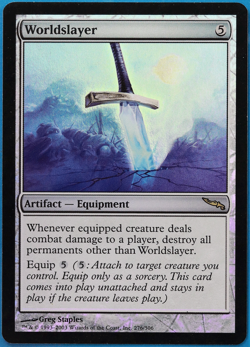 Worldslayer FOIL Mirrodin NM Artifact Rare MAGIC MTG CARD (ID# 502412) ABUGames - Image 1