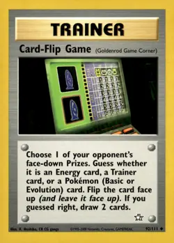 Card-Flip Game (Goldenrod Game Corner) Uncommon Neo Genesis 092/111 LP - Image 1