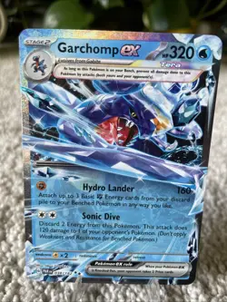 Pokemon Garchomp TCG Holo Card EX 38/182 Paradox Rift - Image 1