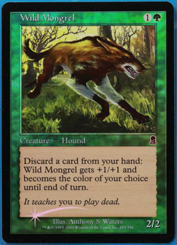 Wild Mongrel FOIL Odyssey NM Green Common MAGIC MTG CARD (ID# 502409) ABUGames - Image 1