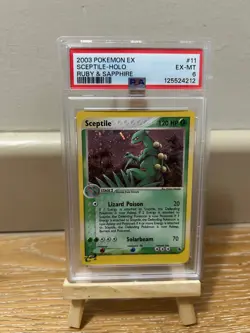 Vintage 2003 Pokemon TCG Ruby & Sapphire Sceptile Card 11/109 Holofoil PSA 6 - Image 1